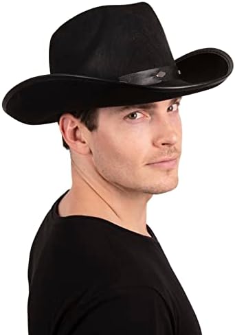 Kangaroo Cowboy Hat - Black Universal Fit for Women Men