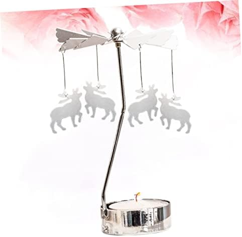 Rotating Candlestick with Snowflake Windmill Design