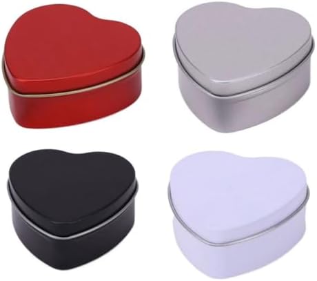 Heart Shaped Metal Tin Boxes with Sealed Lids
