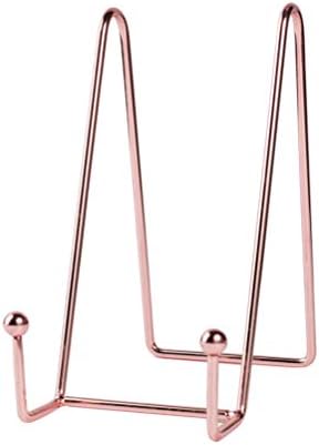 STOBOK Rose Gold Iron Photo Display Stand 1