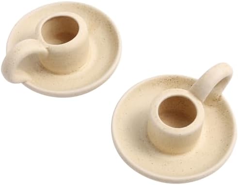Angoily 2PCS Ceramic Candlestick Holders 1