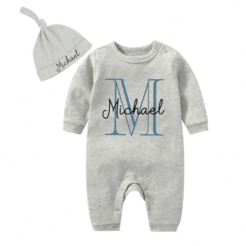 Personalized Monogram Newborn Onesie for Baby Shower or Coming Home