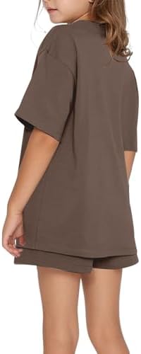Girls Summer Loose Casual Short Shirts Pants Sets
