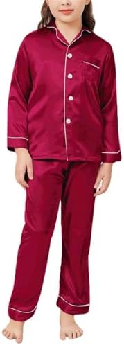 Kids Satin Pajama Set 2Pcs for Boys Girls