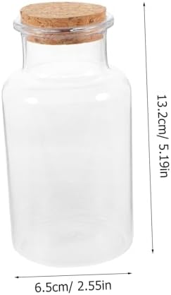 Cabilock 2pcs Wooden Letter Clear Glitter Shot Bottles