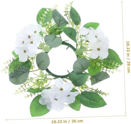 VINTORKY Artificial Eucalyptus Wreath Candle Decor