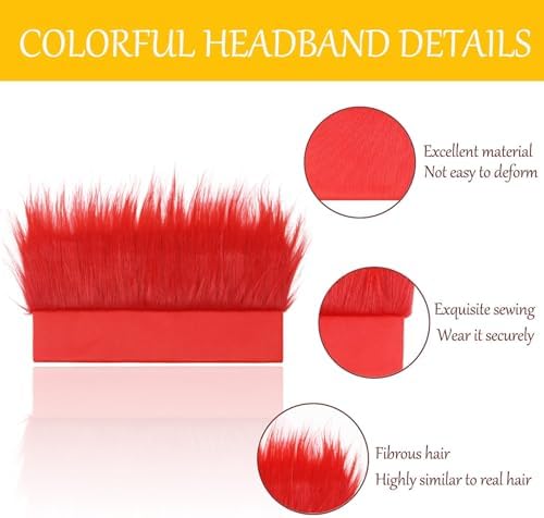 2pcs Halloween Red Headband for Costumes and Parties