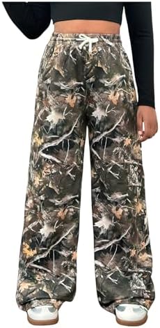 SOLY HUX Camo Print Wide Leg Pants for Girls