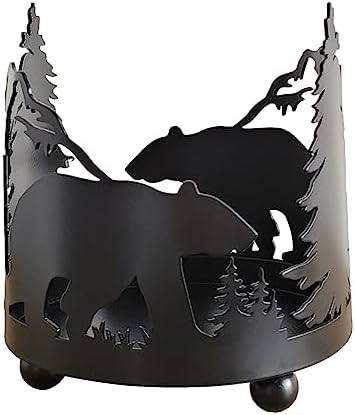 iobiotio Bear and Forest Candlestick Holder