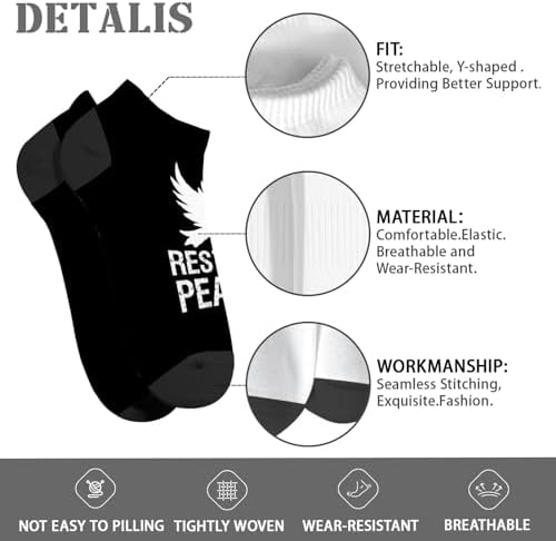 Rest In Peace Boys Crew Socks for Men