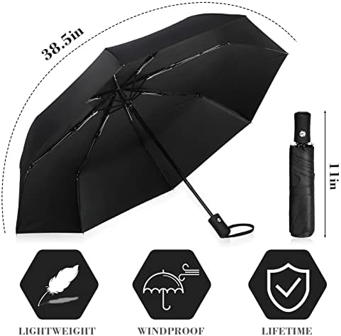 Jexine 6 Pcs Foldable Windproof Umbrellas