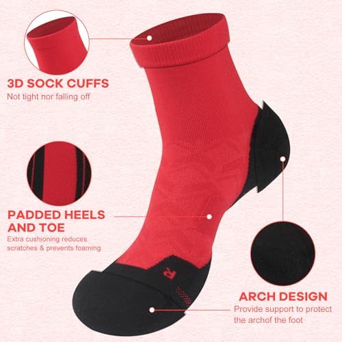 NIcool Cycling Socks for Men Women Bright Crew Socks
