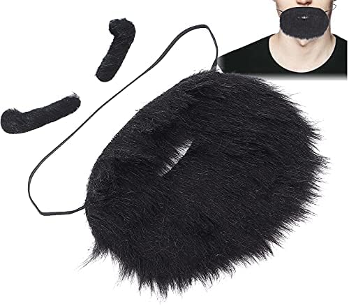 Balit Plush Beard Eyebrows Costume Accessory Blue Card