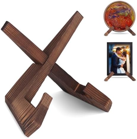 Orenm 65 Inch Wooden Picture Frame Stand with Groove Design