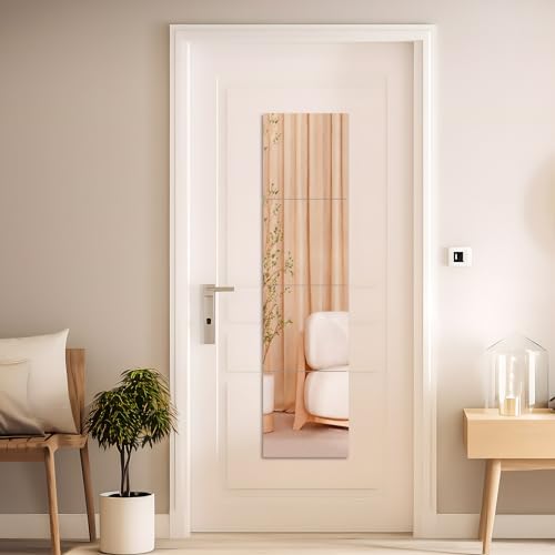 CEYAZYE Wall Mirror Tiles 4pcs Full Length Door Mirror