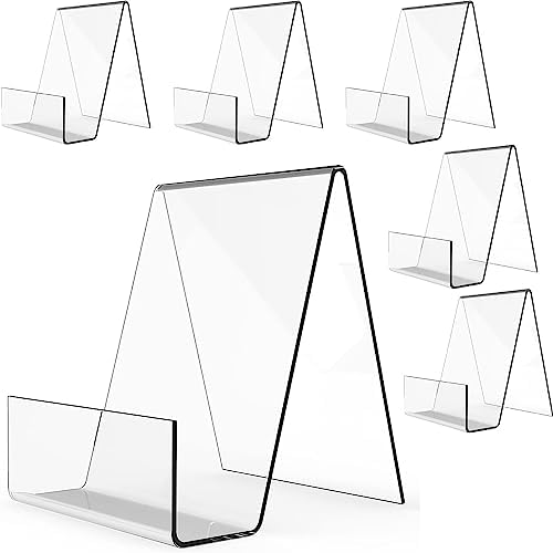 6 Pack Clear Acrylic Book Stand - Multipurpose Display Easel 1