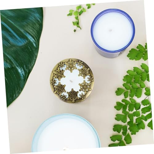 Healeved Chic Hollow Candle Cover Snowflake Design for Jar Candles