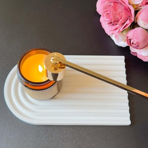 Golden Candle Snuffer with Long Handle and Swivel Bell 1