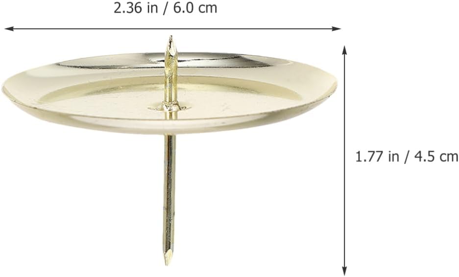 Alipis 4pcs Gold Candle Holder with Wreath Design