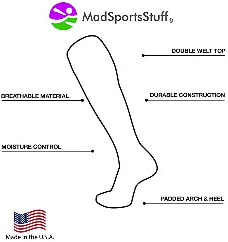 MadSportsStuff Soccer Socks with Ball Logo Over the Calf