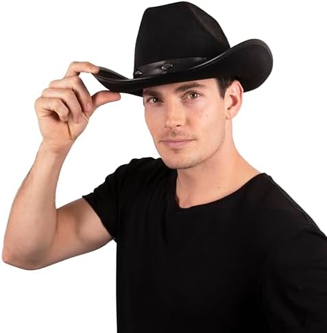 Kangaroo Cowboy Hat - Black Universal Fit for Women Men