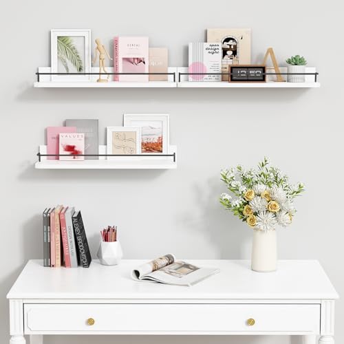 Forbena Floating Shelves Set of 3 Modern Wood Bathroom Storage