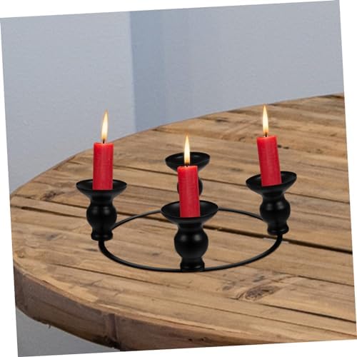 HOLIDYOYO Iron Black Candle Holder Ring