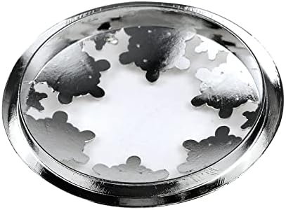 Silver Snowflake Jar Candle Topper with 28 Diameter