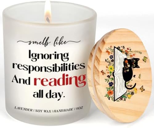 Book Lovers Candle 9Oz - Lavender Scented Gift