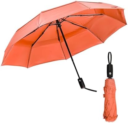 Mr Pen Windproof Travel Umbrella Orange Red