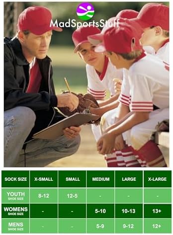 MadSportsStuff Dugout Striped Baseball Socks for All Sizes