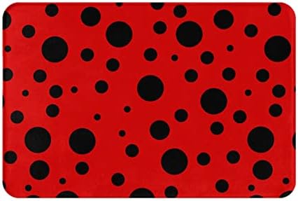 Bath Rug Ladybug Design Non-Slip Door Mat 24x16in