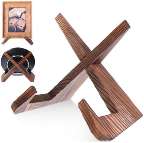 ElevateTech Wooden Plate Holder Display Stand 65 Inch
