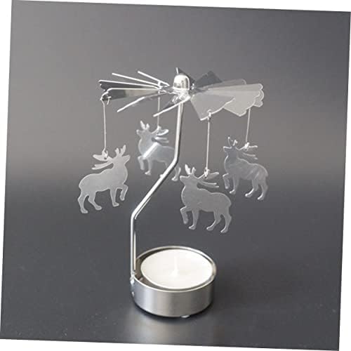 Rotating Candlestick with Snowflake Windmill Design