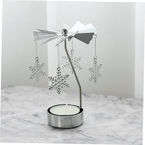 Rotating Candlestick with Snowflake Windmill Design