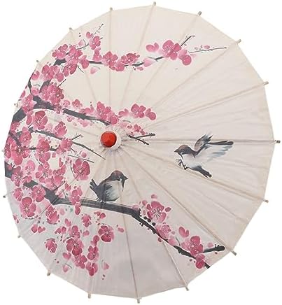Sonew Chinese Oiled Paper Parasol with Wood Handle 1