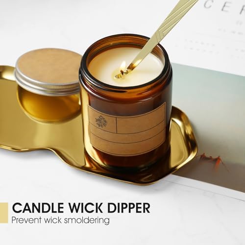 PATOISE 4 in 1 Candle Accessory Set Stainless Steel Gold