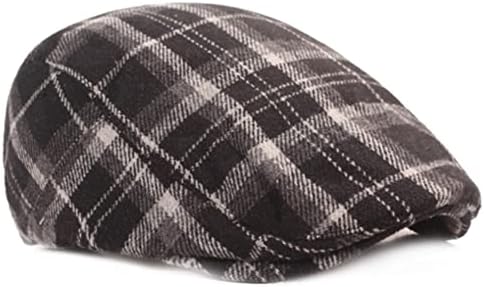 GONGKANGYUAN Plaid Newsboy Hat Adjustable Vintage