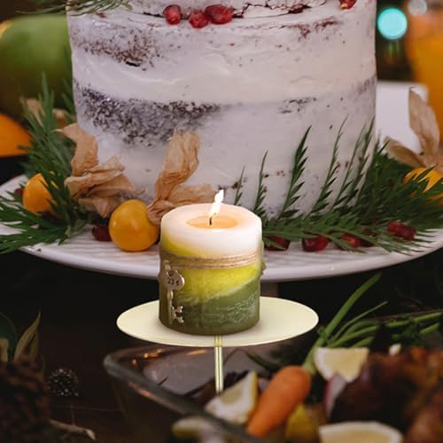 Alipis 4pcs Gold Candle Holder with Wreath Design