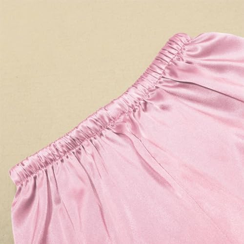 Kids Satin Pajama Set - Button Down Sleep Shirt and Long Pants