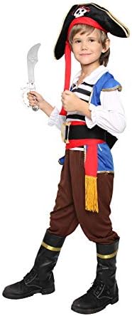 Kids Pirate Costume Boys Deluxe Halloween Set