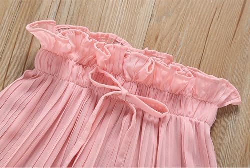 Toddler Girls Summer Sunflower Chiffon Ruched Outfits