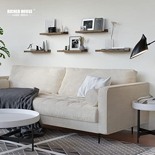 RICHER HOUSE 5 Piece Floating Shelves Brown