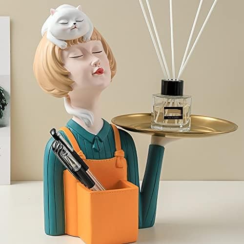 Nordic Bubble Girl Resin Decorative Tray