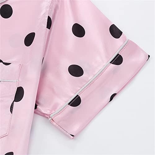Toddler Silk Satin Pajama Set for Boys Girls Summer Sleepwear