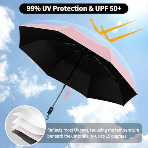 Yoobure Windproof Travel Umbrella Automatic UV Protection