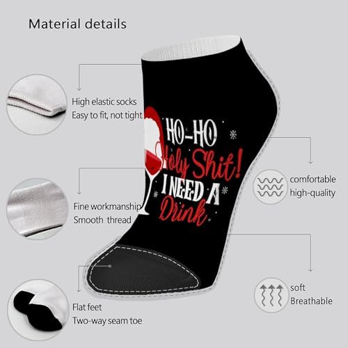 Holy Shits Im Drunk Funny Mens No Show Socks