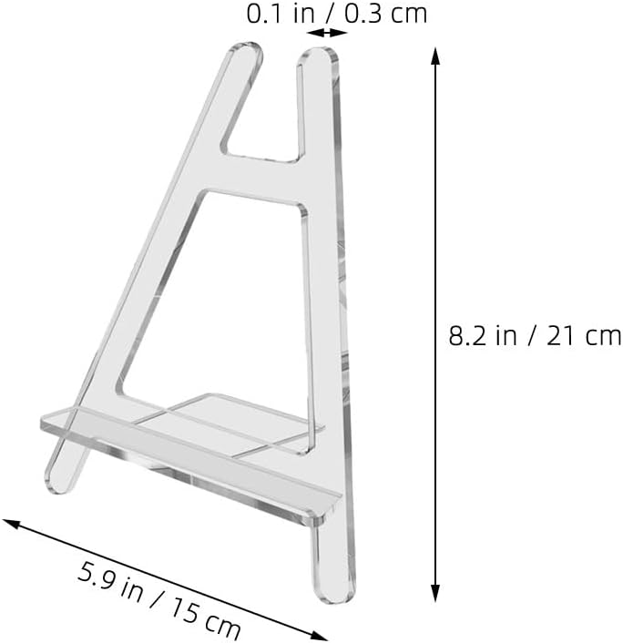 LOGOFUN 2Pcs Acrylic Display Stand for Plates Phones