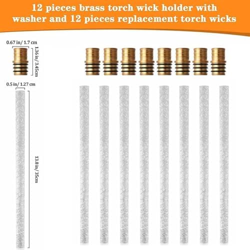 Wine Bottle Torch Kit with Replacement Wicks - Pack of 8