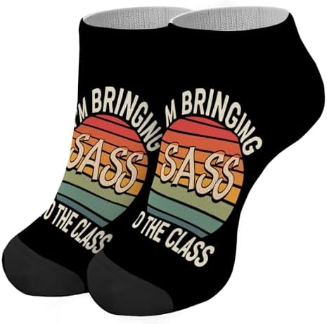 Funny Mens Athletic Socks with Cool Sayings